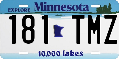 MN license plate 181TMZ