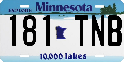 MN license plate 181TNB