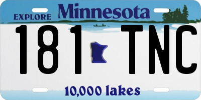 MN license plate 181TNC