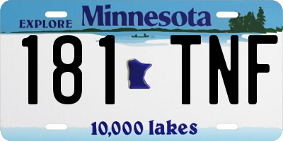 MN license plate 181TNF