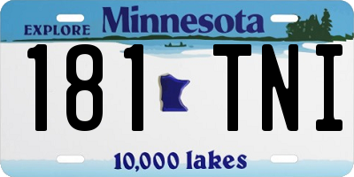 MN license plate 181TNI