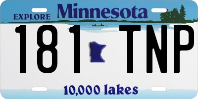 MN license plate 181TNP