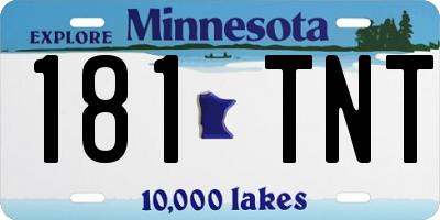 MN license plate 181TNT