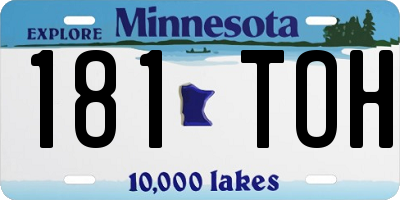 MN license plate 181TOH