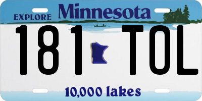 MN license plate 181TOL