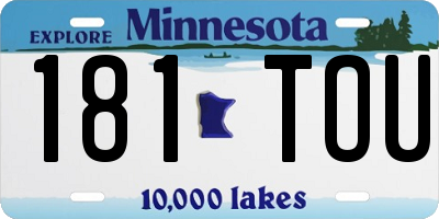 MN license plate 181TOU