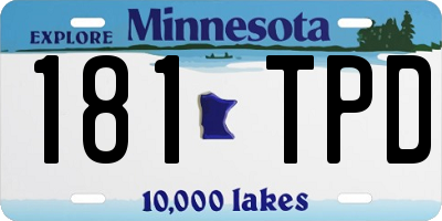 MN license plate 181TPD