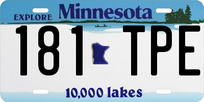 MN license plate 181TPE