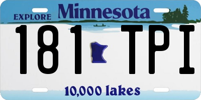 MN license plate 181TPI