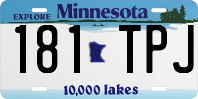 MN license plate 181TPJ