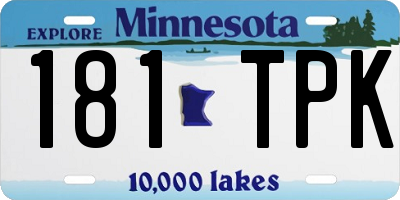 MN license plate 181TPK