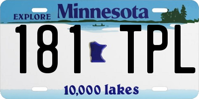 MN license plate 181TPL
