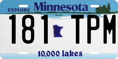 MN license plate 181TPM