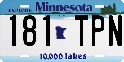 MN license plate 181TPN