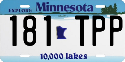 MN license plate 181TPP