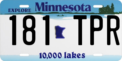 MN license plate 181TPR