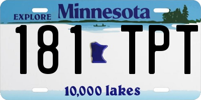 MN license plate 181TPT