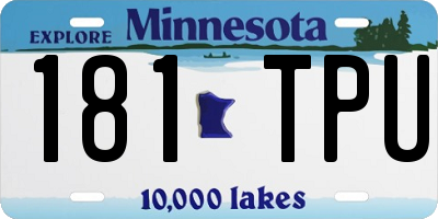 MN license plate 181TPU