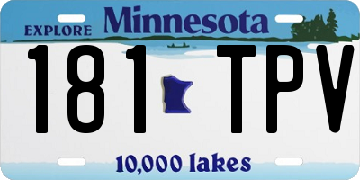 MN license plate 181TPV