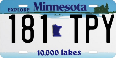 MN license plate 181TPY