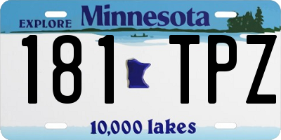MN license plate 181TPZ