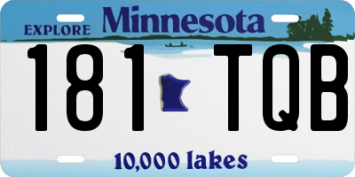 MN license plate 181TQB