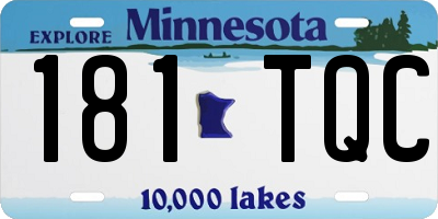 MN license plate 181TQC