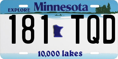 MN license plate 181TQD