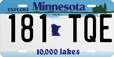 MN license plate 181TQE