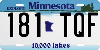 MN license plate 181TQF