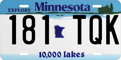 MN license plate 181TQK