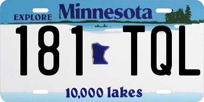 MN license plate 181TQL