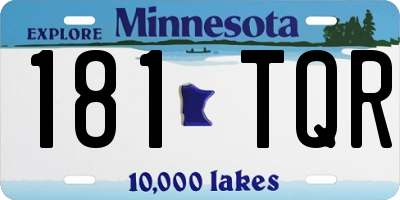 MN license plate 181TQR