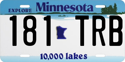 MN license plate 181TRB