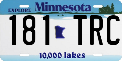 MN license plate 181TRC
