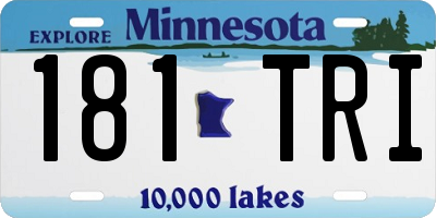 MN license plate 181TRI