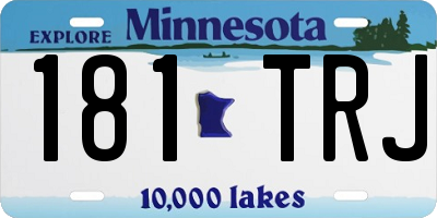 MN license plate 181TRJ