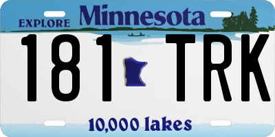 MN license plate 181TRK