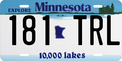 MN license plate 181TRL