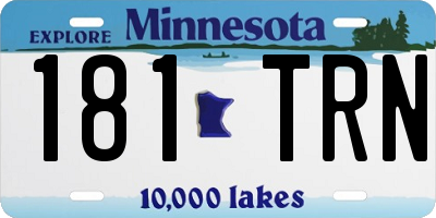 MN license plate 181TRN