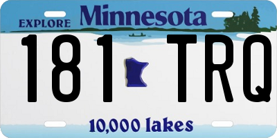 MN license plate 181TRQ
