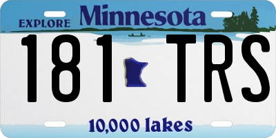 MN license plate 181TRS