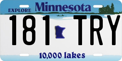 MN license plate 181TRY