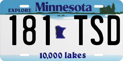 MN license plate 181TSD