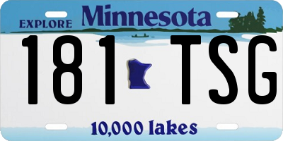 MN license plate 181TSG