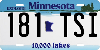 MN license plate 181TSI
