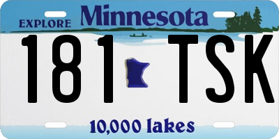 MN license plate 181TSK