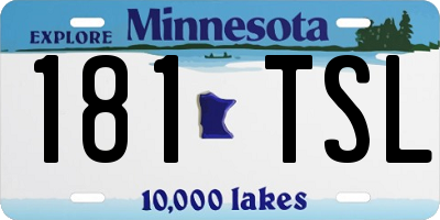 MN license plate 181TSL