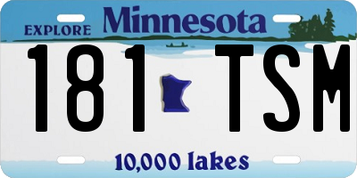 MN license plate 181TSM