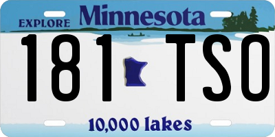MN license plate 181TSO